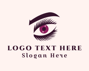 Aesthetic - Cosmetic Eye Eyelashes logo design