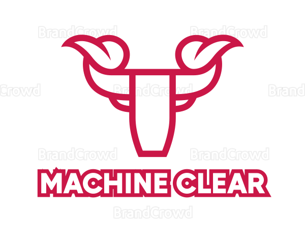 Red Modern Bull Logo