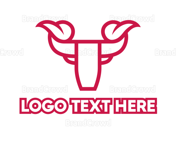 Red Modern Bull Logo