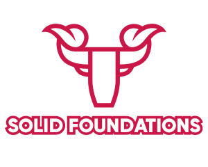 Red Modern Bull Logo