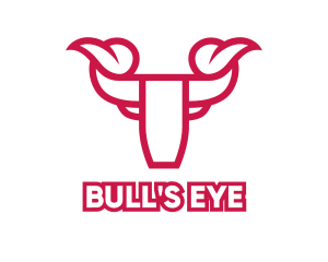 Bull - Red Modern Bull logo design