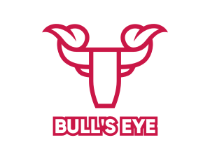 Red Modern Bull logo design