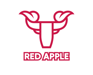 Red - Red Modern Bull logo design