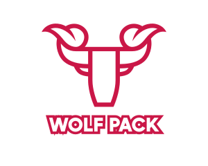 Red Modern Bull logo design