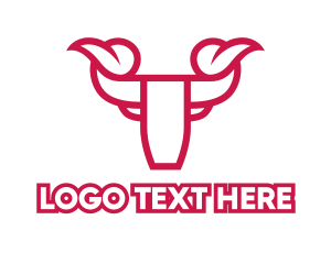 Red Modern Bull Logo