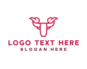 Oxen - Buffalo Bull Horn logo design