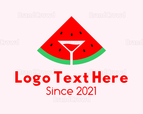 Watermelon Cocktail Glass Logo