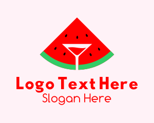 Watermelon Cocktail Glass Logo