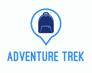 Backpack Location Pin  logo design