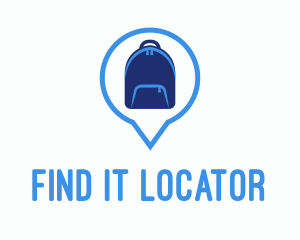 Backpack Location Pin  logo design