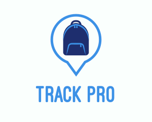 Backpack Location Pin  logo design