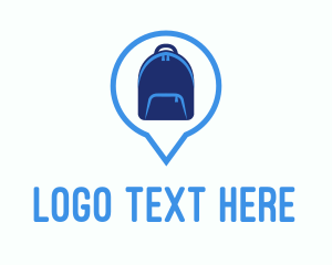 Backpack - Backpack Location Pin logo design