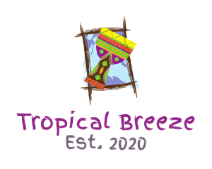 Caribbean - Tropical Music Drum logo design