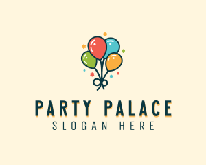 Balloon Party Celebration logo design