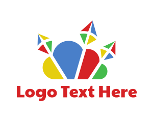 Colorful Cloud Kite logo design