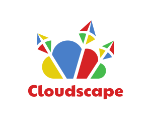 Colorful Cloud Kite logo design