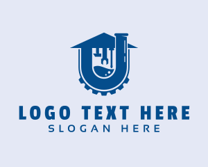 Cog - House Pipe Plumbing logo design