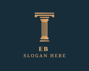Professional - Modern Greek Pillar Letter T logo design