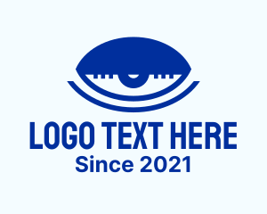 Optometrist - Blue Sleepy Eye logo design