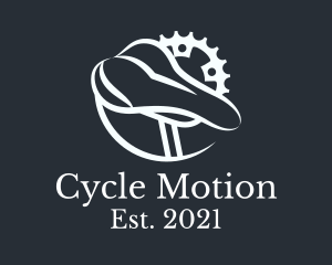 Pedaling - Bike Saddle Gear logo design