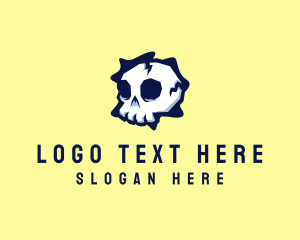 Spooky Skull Halloween logo design