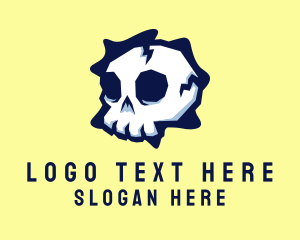 Death - Gaming Skull Halloween logo design