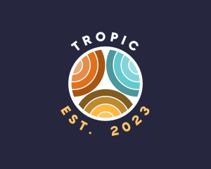 Tropical Beach Resort logo design