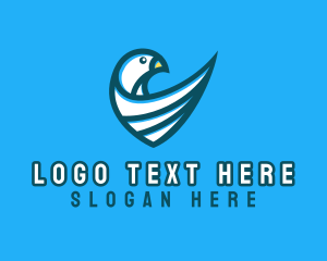 Pigeon - Dove Wing Shield logo design
