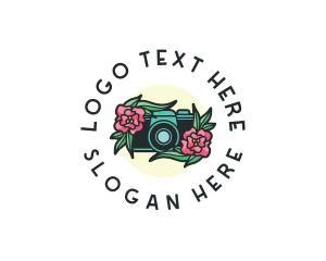 Vlogging - Flower Camera Photography logo design