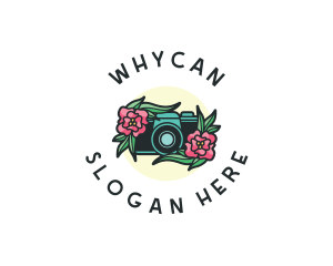 Vlogging - Flower Camera Photography logo design