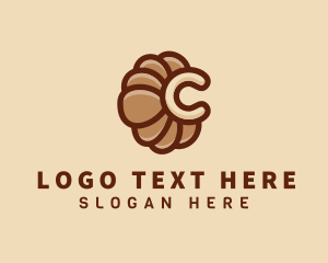 Dessert - Croissant Letter C logo design