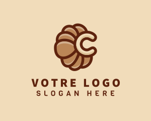 Croissant - Croissant Letter C logo design