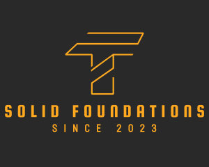Sophisticated - Gold Modern Letter T logo design