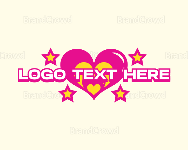 Retro Fashion Heart Logo