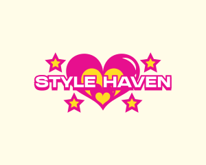 Retro Fashion Heart Logo