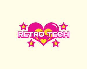 Retro Fashion Heart logo design