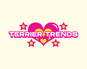 Retro Fashion Heart logo design