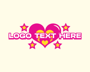 Valentine - Retro Fashion Heart logo design