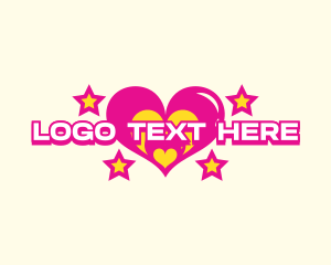 Retro Fashion Heart Logo