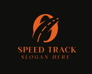 Track - Orange Highway Letter O logo design
