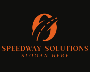 Roadway - Orange Highway Letter O logo design