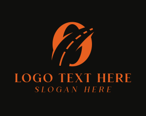 Street - Orange Highway Letter O logo design