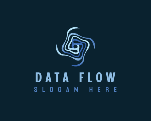 Motion Flow Vortex logo design