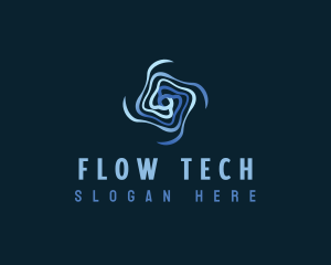 Flow - Motion Flow Vortex logo design