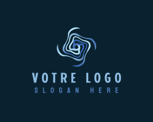 Tech - Motion Flow Vortex logo design