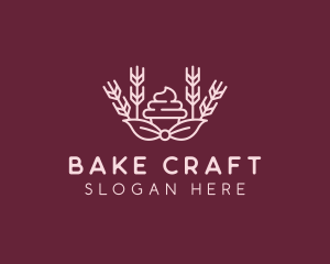 Wheat Cupcake Pastry logo design