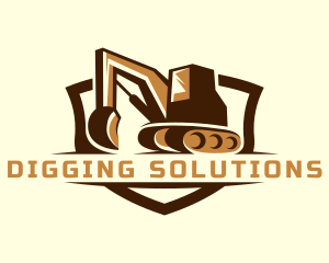 Industrial Excavator Digging logo design