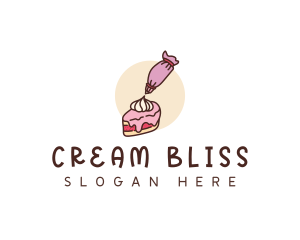 Cream - Piping Bag Cake logo design