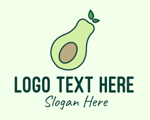 Farm Market - Organic Avocado Fruit logo design