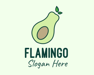 Organic Avocado Fruit Logo